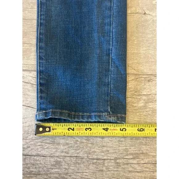 Dear John Joyrich Comfort Skinny Jeans Blue Distressed Patch Denim Womens - Picture 10 of 12